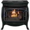 Bluegrass Living Vent Free Natural Gas Stove With Automatic Ignition and Variable Flame Control - 26,000 BTU, Remote Control, Gloss Black Finish - Model# BSSN26ART-G