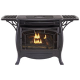 Bluegrass Living Vent Free Natural Gas Stove With Automatic Ignition and Variable Flame Control - 26,000 BTU, Remote Control, Matte Black Finish - Model# BSSN26ART-M