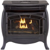 Bluegrass Living Vent Free Natural Gas Stove With Automatic Ignition and Variable Flame Control - 26,000 BTU, Remote Control, Matte Black Finish - Model# BSSN26ART-M