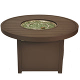 Bluegrass Living 42 Inch Outdoor Round Aluminum 50,000 BTU Propane Fire Pit Table with Crystal Glass Beads and Fabric Cover - Model# GN3R111S