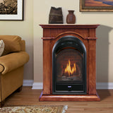 Bluegrass Living Vent Free Natural Gas Fireplace System - 10,000 BTU, T-Stat Control, Apple Spice Finish - Model# B100TN-1-AS