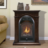 Bluegrass Living Vent Free Propane Gas Fireplace System - 10,000 BTU, T-Stat Control, Chocolate Finish - Model# B100TP-1-CH