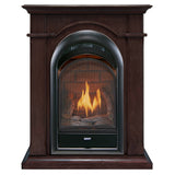 Bluegrass Living Vent Free Natural Gas Fireplace System - 10,000 BTU, T-Stat Control, Chocolate Finish - Model# B100TN-1-CH