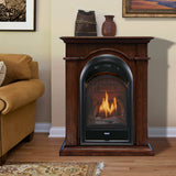 Bluegrass Living Vent Free Natural Gas Fireplace System - 10,000 BTU, T-Stat Control, Walnut Finish - Model# B100TN-1-W