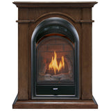 Bluegrass Living Vent Free Natural Gas Fireplace System - 10,000 BTU, T-Stat Control, Walnut Finish - Model# B100TN-1-W
