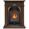Bluegrass Living Vent Free Propane Gas Fireplace System - 10,000 BTU, T-Stat Control, Walnut Finish - Model# B100TP-1-W