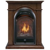 Bluegrass Living Vent Free Natural Gas Fireplace System - 10,000 BTU, T-Stat Control, Walnut Finish - Model# B100TN-1-W