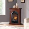 Bluegrass Living Vent Free Propane Gas Fireplace System - 10,000 BTU, T-Stat Control, Walnut Finish - Model# B100TP-3-W