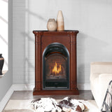 Bluegrass Living Vent Free Propane Gas Fireplace System - 10,000 BTU, T-Stat Control, Walnut Finish - Model# B100TP-3-W