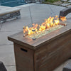 Bluegrass Living 42 Inch x 20 Inch Barnyard Rectangular MGO Propane Fire Pit Table with Glass Beads and Cover - Model# HF42603