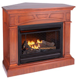 Bluegrass Living Vent Free Natural Gas Fireplace System - 26,000 BTU, Remote Control, Heritage Cherry Finish - Model# B300RTN-2-MHC