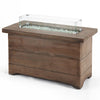 Bluegrass Living 42 Inch x 20 Inch Barnyard Rectangular MGO Propane Fire Pit Table with Glass Beads and Cover - Model# HF42603